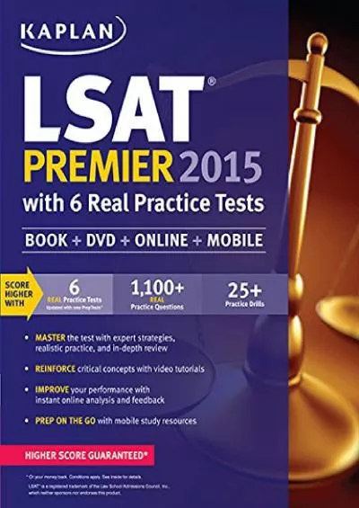 Download Book [PDF] Kaplan LSAT Premier 2015 with 6 Real Practice Tests: Book + DVD + Online +