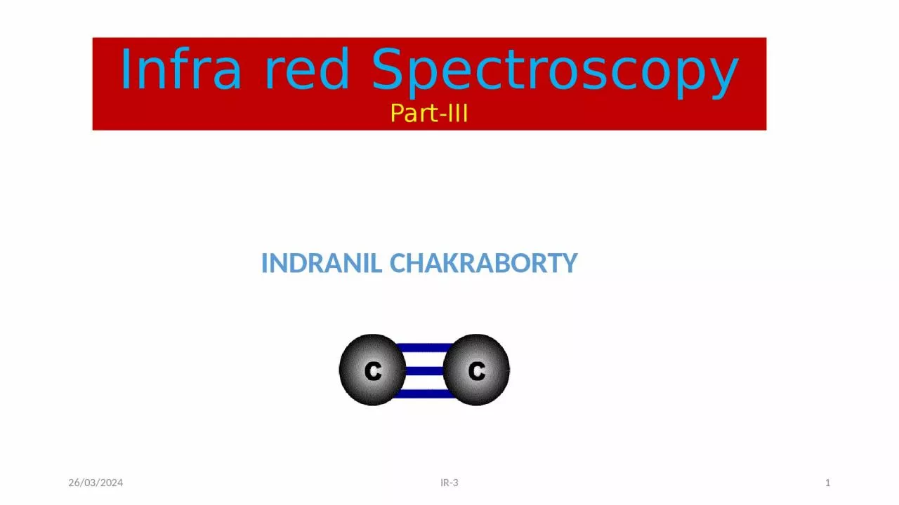 PPT-Infra red Spectroscopy Part-III