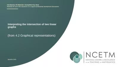 Interpreting the intersection of two linear graphs