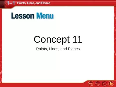 Concept 11 Points, Lines, and Planes