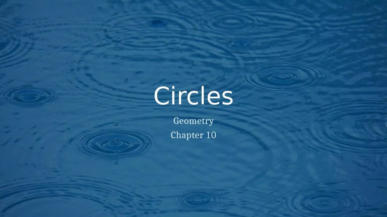 PPT-Circles Geometry Chapter 10