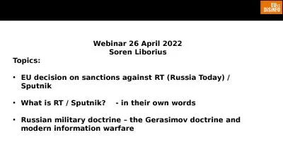 Webinar 26 April 2022 Soren Liborius