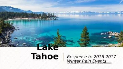 Lake Tahoe Response to 2016-2017 Winter Rain Events