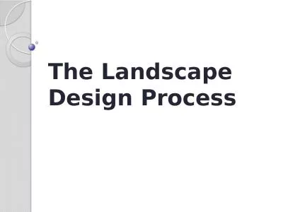 The Landscape Design Process