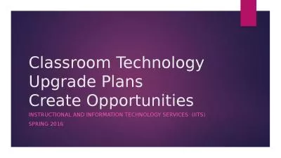 Classroom Technology Upgrade Plans