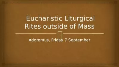 Eucharistic Liturgical