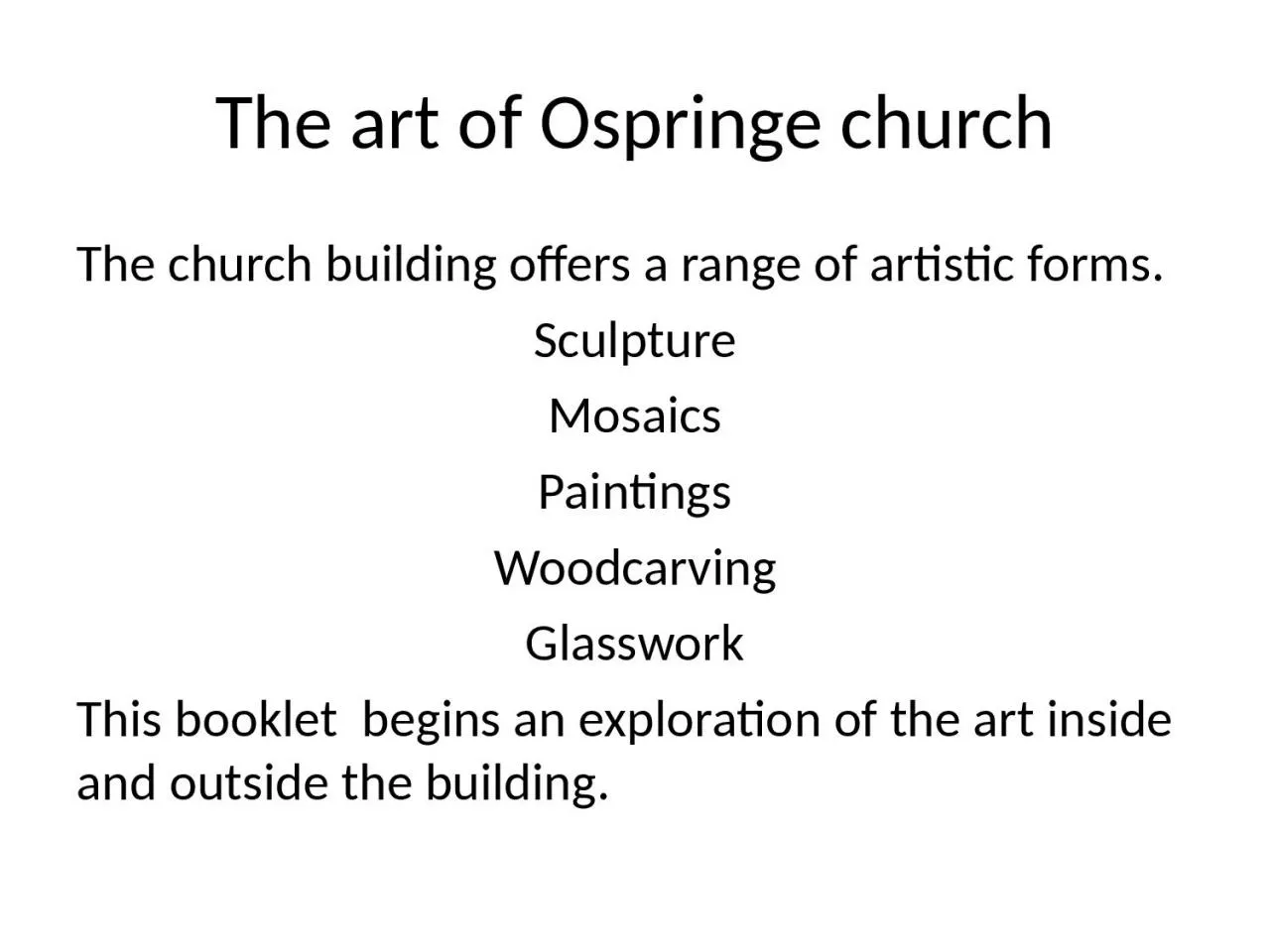 PPT-The art of Ospringe church