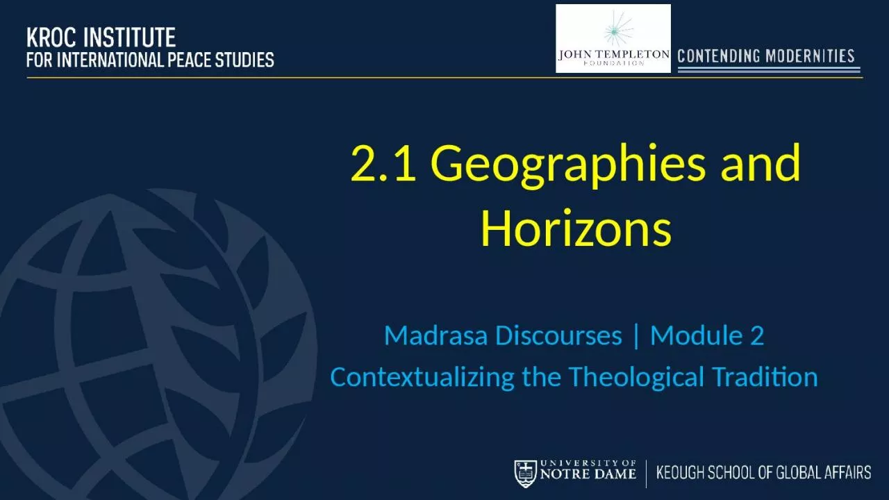 PPT-2.1 Geographies and Horizons