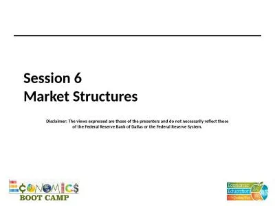 Session 6 Market Structures