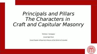 Principals and Pillars The Characters in