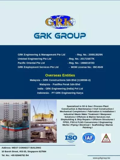 GRK Engineering & Management Pte Ltd               - Reg. No.: 200913529N