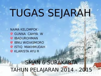 TUGAS SEJARAH NAMA KELOMPOK	: