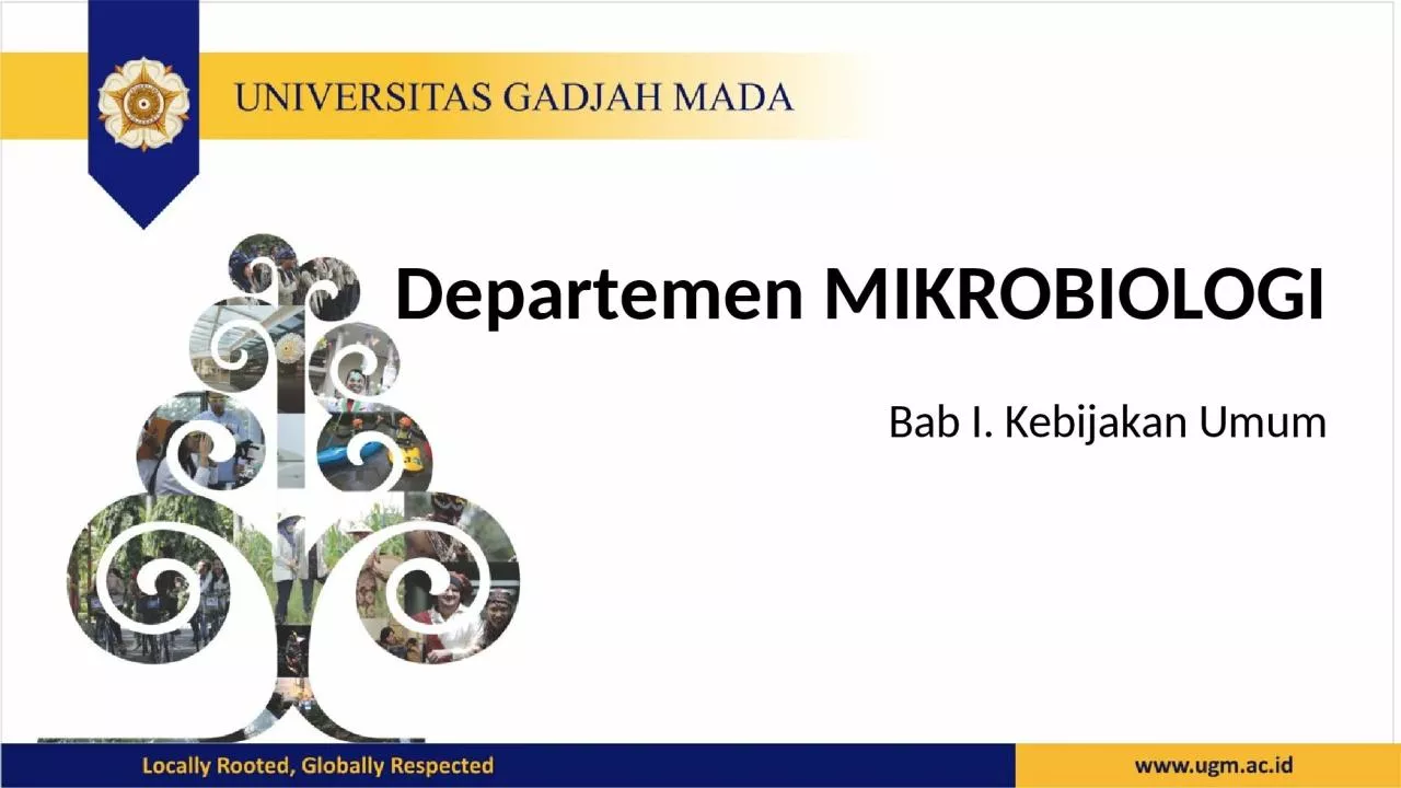 PPT-Departemen MIKROBIOLOGI Bab I.