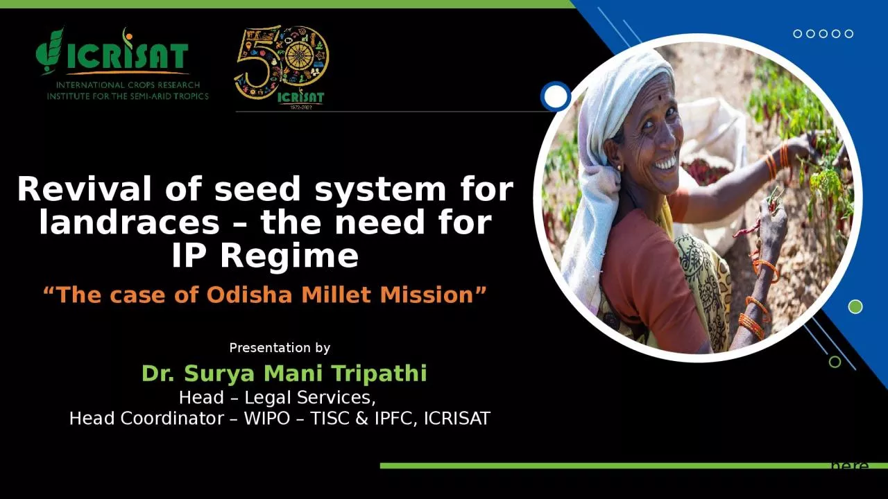 PPT-Revival of seed system for landraces – the need for IP Regime