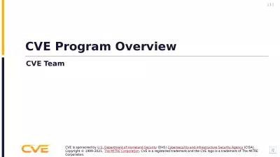 CVE Program Overview |  1