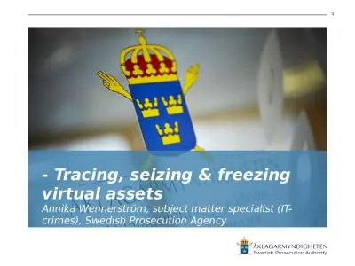 - Tracing, seizing & freezing virtual assets