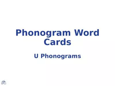 Phonogram Word Cards U Phonograms