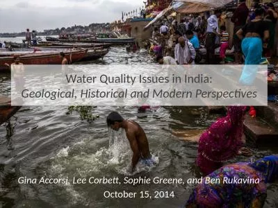 Water Quality Issues in India: