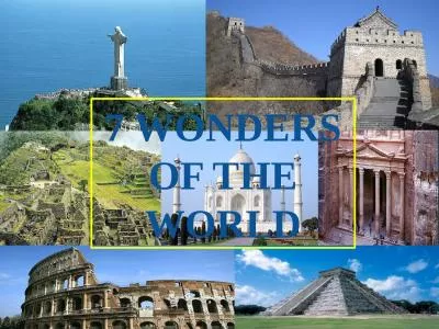 7  WONDERS OF THE WORLD 1. Christ