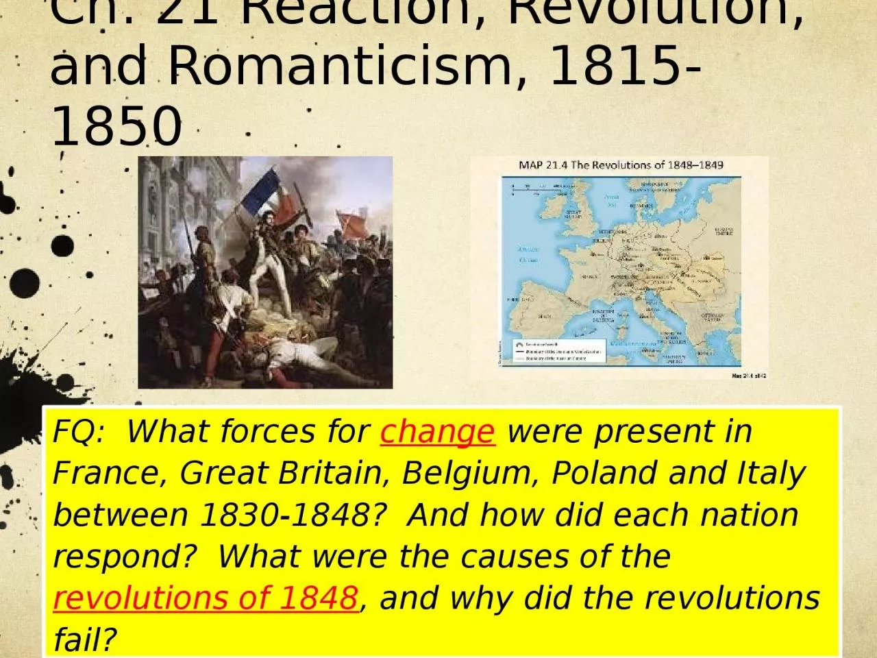 PPT-Ch. 21 Reaction, Revolution, and Romanticism, 1815-1850