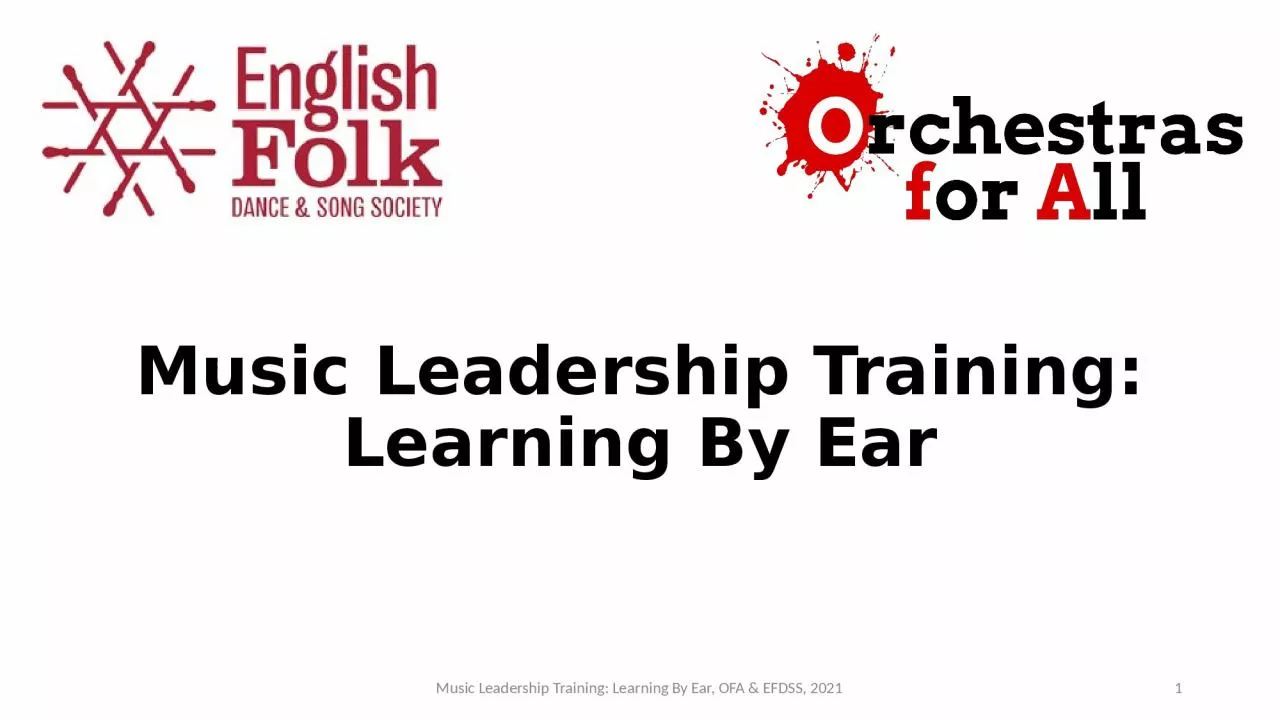 PPT-Music Leadership Training: Learning By Ear