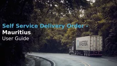 Self Service Delivery Order -