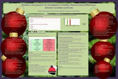 Baubles or Ornaments? An Investigation of Holiday Themed Lexical Differences