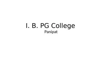 I. B. PG College  Panipat