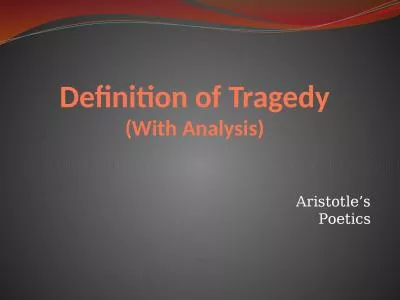 Definition of Tragedy (With Analysis)