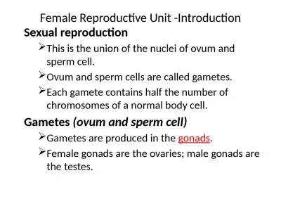 Female Reproductive Unit