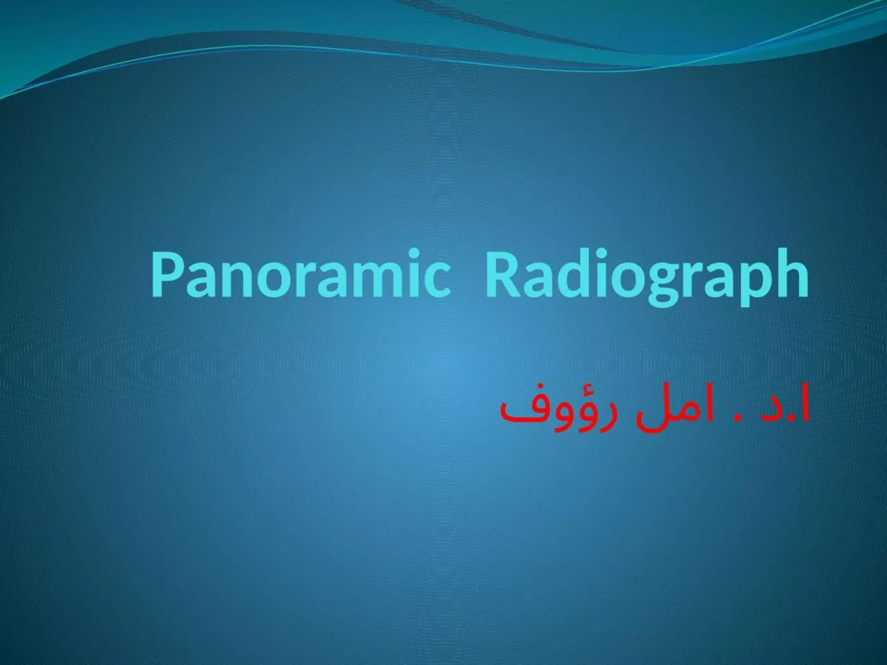 PPT-Panoramic Radiograph