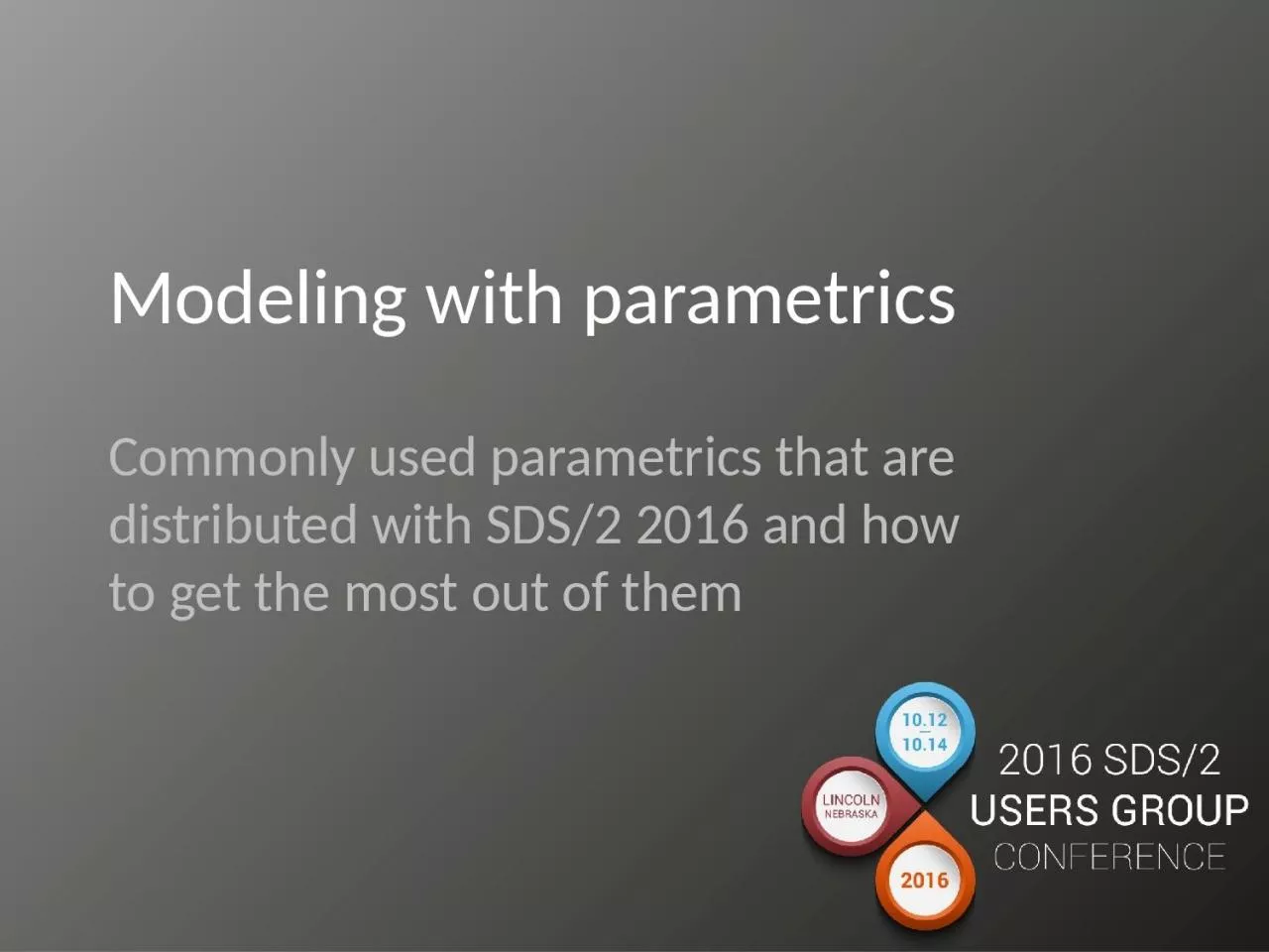 PPT-Modeling with parametrics