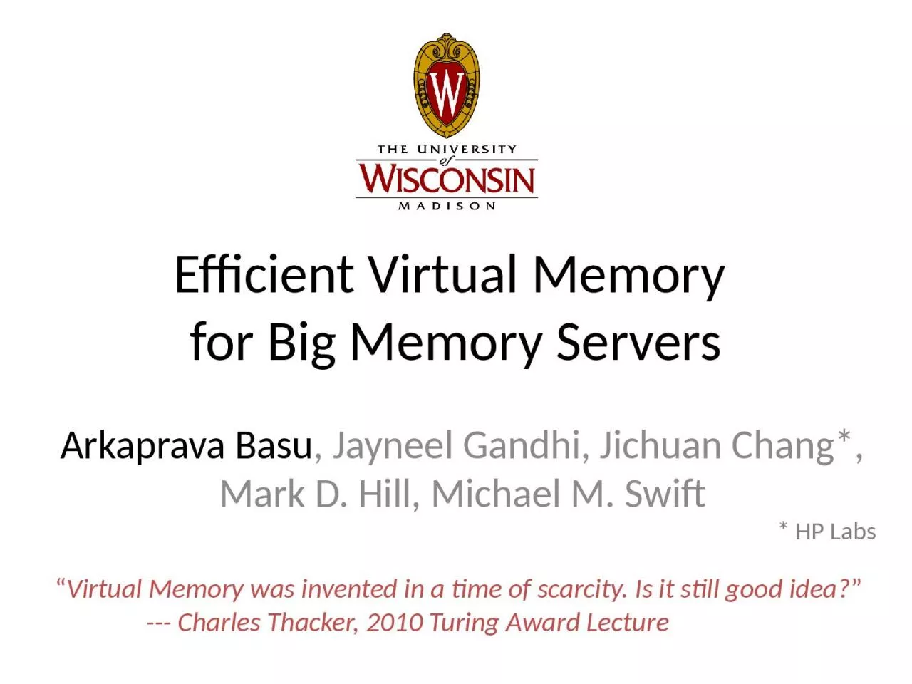 PPT-Efficient Virtual Memory