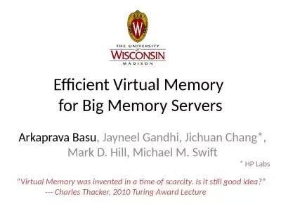 Efficient Virtual Memory