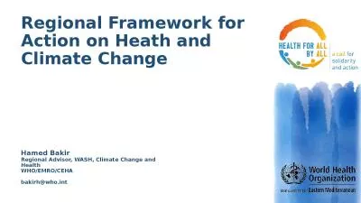 Regional Framework for Action on Heath and Climate Change