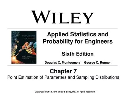 Chapter  7 Point Estimation of Parameters and Sampling Distributions