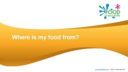 Where is my food from? Food provenance