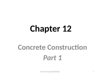 Chapter  12 Concrete Construction