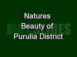 Natures Beauty of Purulia District