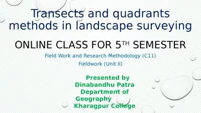 Transects and quadrants methods in landscape surveying