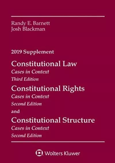 PDF/READ Constitutional Law: Cases in Context, 2019 Supplement (Supplements)