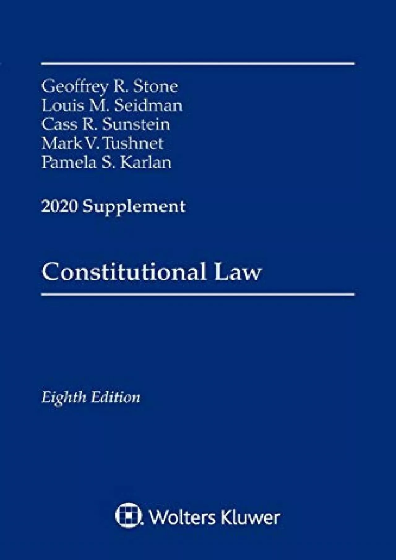 $PDF$/READ/DOWNLOAD Constitutional Law: 2020 Supplement (Supplements)