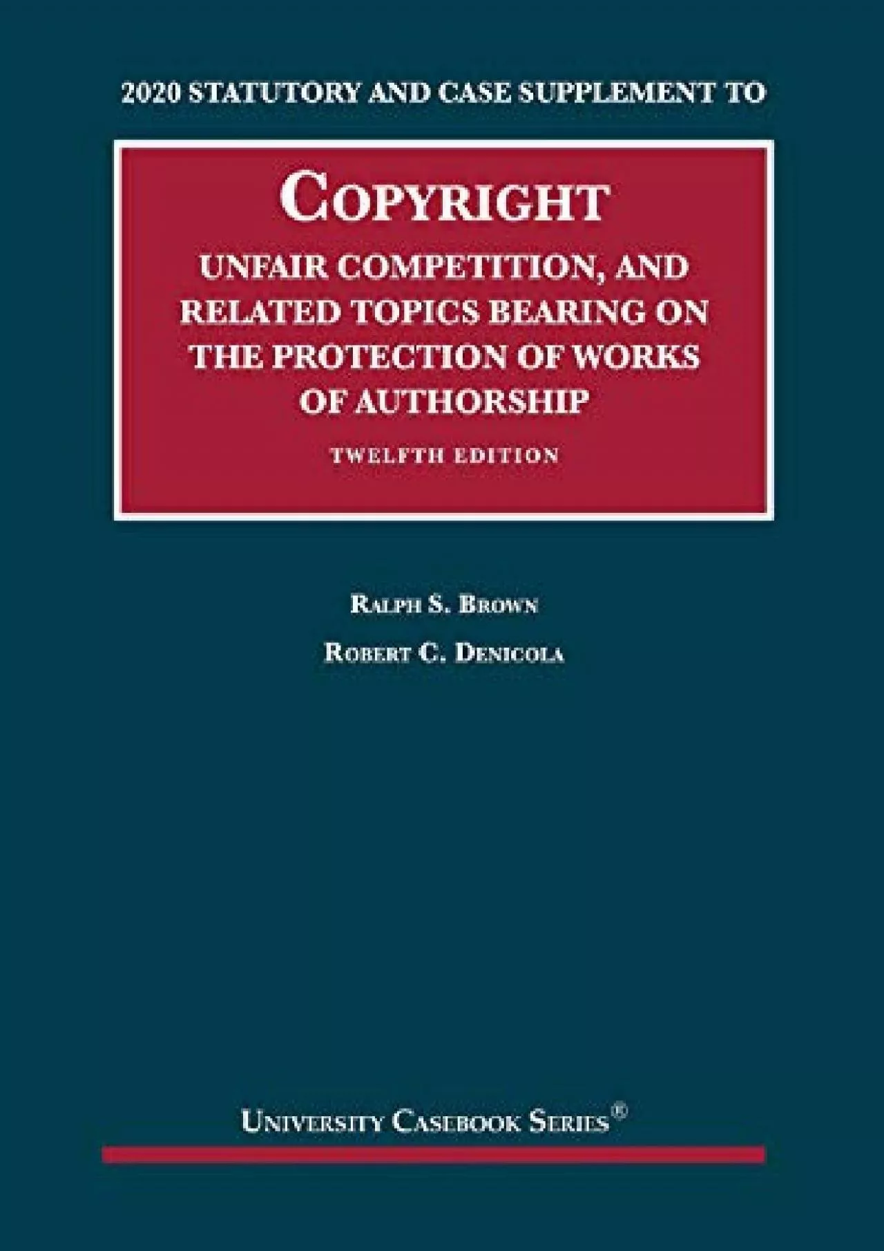 [PDF] DOWNLOAD Copyright, Unfair Competition, and Related Topics Bearing on the Protection
