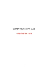 CULTER HILLWALKING CLUB