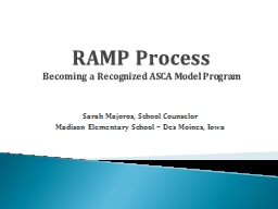 RAMP Process Becoming a Recognized ASCA Model Program