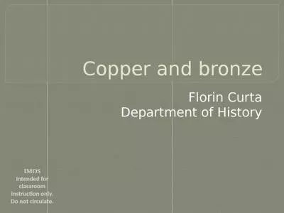 Copper and bronze Florin Curta