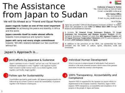 The Assistance f rom Japan to Sudan