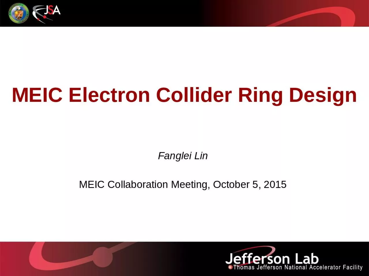 MEIC Electron Collider  Ring Design