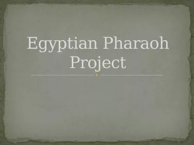 Egyptian Pharaoh Project