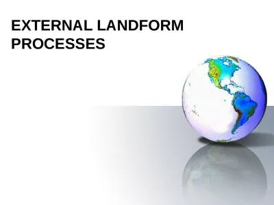 EXTERNAL LANDFORM PROCESSES